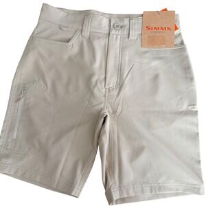 NEW Simms Skiff Shorts Fishing Sandbar Khaki Mens 30 Stretch 9" Inseam $79
